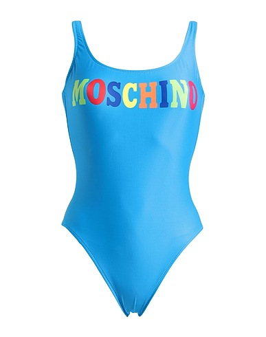 MOSCHINO One-piece swimsuits Azure 82% Polyester, 18% Elastane