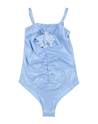 MISS BLUMARINE T-shirt Pastel blue 94% Cotton, 6% Elastane