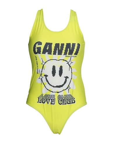 GANNI Badeanzug Pastellgelb 78% Recyceltes Polyester, 22% Elastan