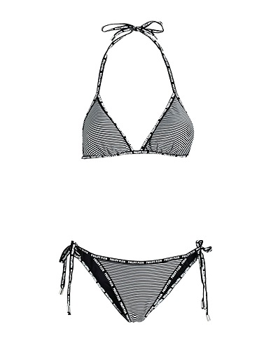 PHILIPP PLEIN Bikini Black 83% Polyamide, 10% Elastane, 7% Metallic fiber