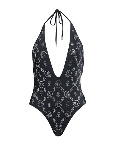 PHILIPP PLEIN Maillot une pièce Noir 80% Polyamide, 20% Élasthanne