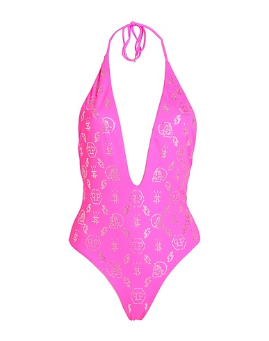 PHILIPP PLEIN One-piece swimsuits Fuchsia 80% Polyamide, 20% Elastane