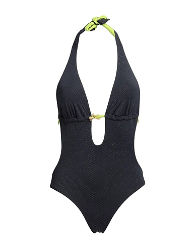 VERDISSIMA One-piece swimsuits Black 80% Polyamide, 13% Elastane, 7% Metallic fiber