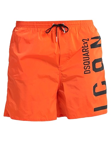 DSQUARED2 Swim shorts Orange 92% Polyamide, 8% Elastane