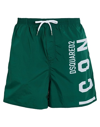 DSQUARED2 Swim shorts Dark green 92% Polyamide, 8% Elastane