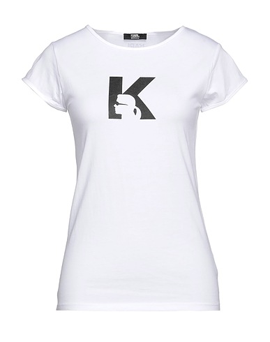 KARL LAGERFELD T-shirt Bianco 100% Cotone