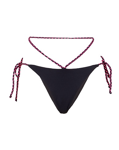 8 by YOOX Bikini RECYCLED POLY WAIST BRAID BIKINI BRIEF
 Black 90% Recycled polyamide, 10% Elastane