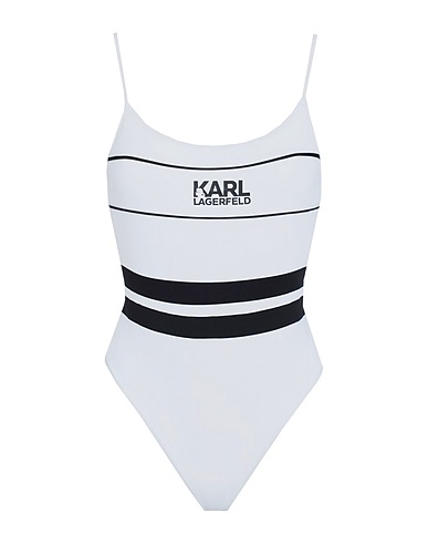 KARL LAGERFELD Costume intero Bianco 85% Poliammide, 15% Elastan