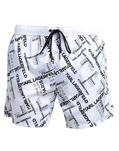 KARL LAGERFELD Swim shorts White 100% Polyester