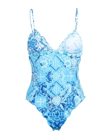 F**K PROJECT One-piece swimsuits Sky blue 80% Polyamide, 20% Elastane