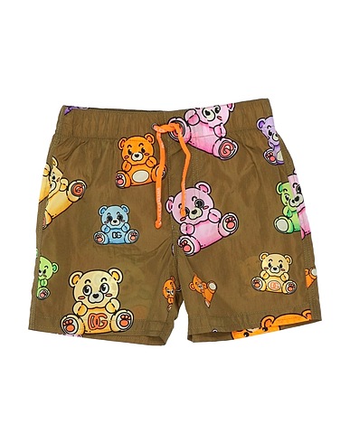 DOLCE&GABBANA Swim shorts Military green 100% Polyamide