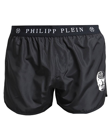 PHILIPP PLEIN Swim shorts Black 100% Polyester, Polyamide, Elastane