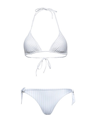 IU RITA MENNOIA Bikini Bianco 81% Poliammide, 16% Elastan, 3% Fibra di metallo
