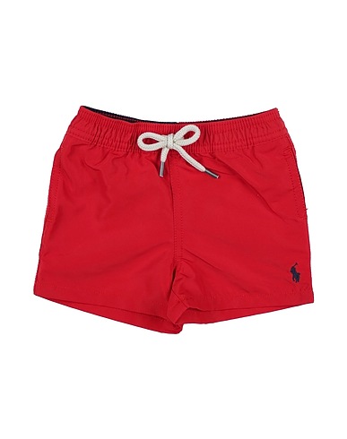 POLO RALPH LAUREN Swim shorts Traveler Swim Trunk 
 Red 100% Recycled polyester