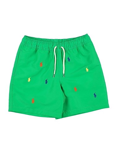 POLO RALPH LAUREN Swim shorts Traveler Swim Trunk Green 100% Recycled polyester