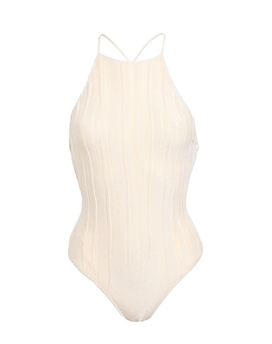 CIRCUS HOTEL One-piece swimsuits Beige 35% Viscose, 35% Polyamide, 30% Polyester