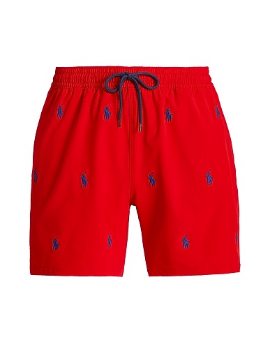 POLO RALPH LAUREN Swim shorts 5.75-INCH TRAVELER CLASSIC SWIM TRUNK
 Red 90% Recycled polyester, 10% Elastane