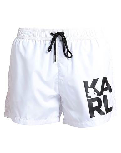 KARL LAGERFELD Boxer mare BEACHWEAR Bianco 100% Poliestere
