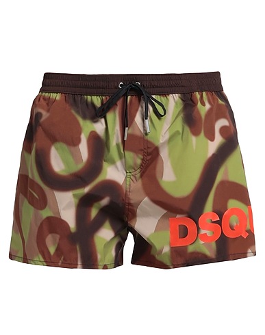 DSQUARED2 Swim shorts Brown 92% Polyamide, 8% Elastane
