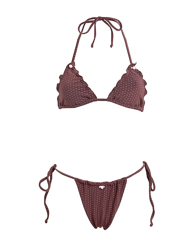 FRANKIES BIKINIS Bikini Brown 94% Polyester, 6% Elastane