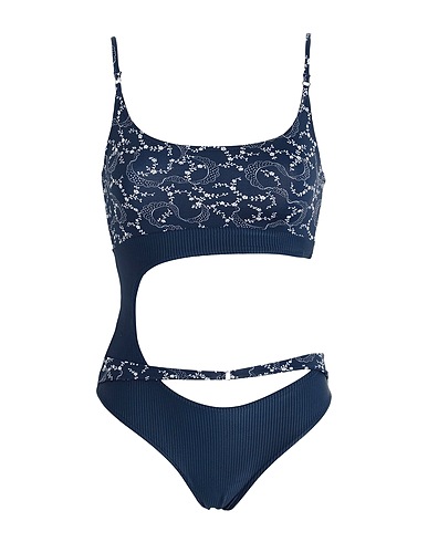 FRANKIES BIKINIS One-piece swimsuits thea ribbed one piece
 Blue 87% Nylon, 13% Elastane