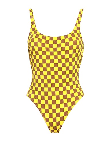 MIMÌ À LA MER One-piece swimsuits Yellow 90% Polyamide, 10% Elastane