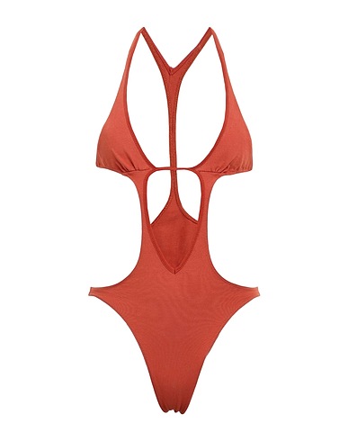 RICK OWENS One-piece swimsuits Rust 100% Cotton