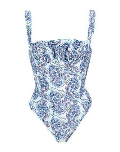 FRANKIES BIKINIS 水着（ワンピース） fawn shine ruffle one piece
 スカイブルー ナイロン 84% / ポリウレタン 16%