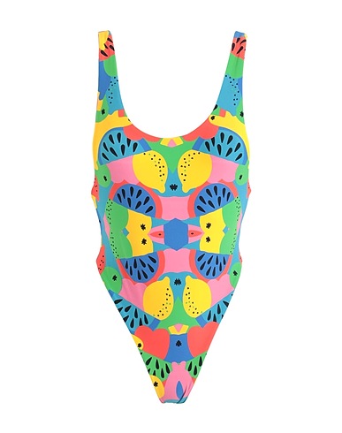 REINA OLGA One-piece swimsuits Yellow 78% Polyamide, 22% Elastane