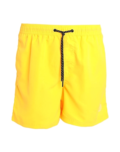 JACK & JONES Swim shorts Yellow 50% Polyester, 50% Recycled polyester