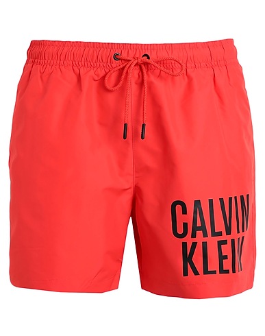 CALVIN KLEIN Swim shorts Tomato red 100% Polyester