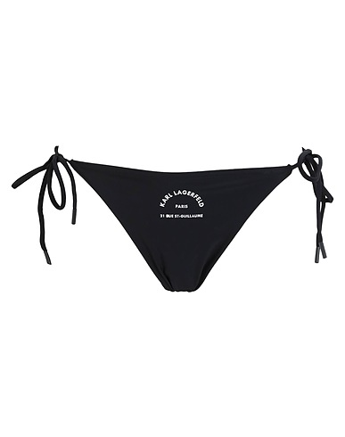 KARL LAGERFELD Bikini STRING BIKINI BOTTOMS W/ LOGO
 Nero 81% Poliammide riciclato, 19% Elastan