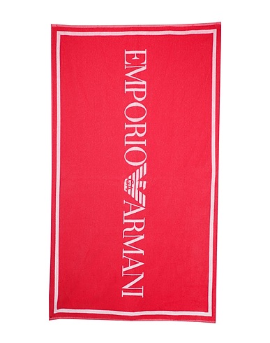 EMPORIO ARMANI Beach towel Tomato red 100% Cotton