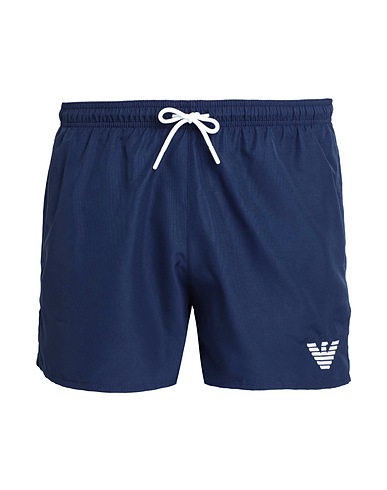 EMPORIO ARMANI Swim shorts Navy blue 100% Polyester