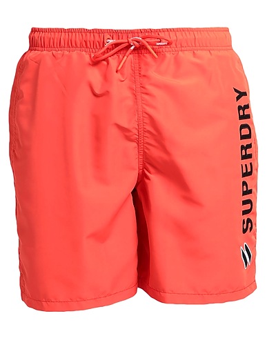 SUPERDRY Swim shorts Tomato red 100% Recycled polyester