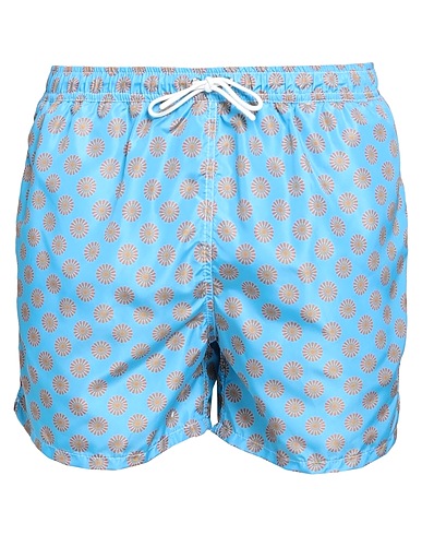 FLOWER Swim shorts Azure 100% Polyester