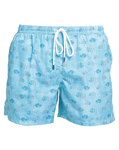 FEDELI Swim shorts Sky blue 100% Recycled polyester