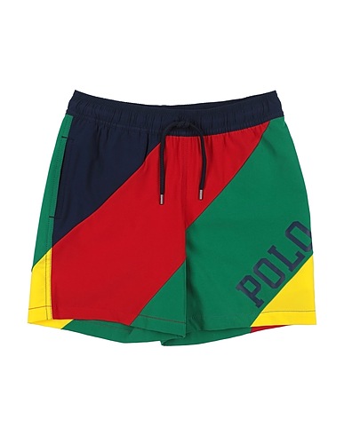 POLO RALPH LAUREN Swim shorts Traveler Stretch Swim Trunk Navy blue 100% Recycled polyester