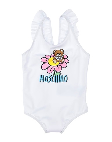 MOSCHINO BABY One-piece swimsuits White 77% Polyester, 23% Elastane