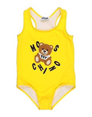 MOSCHINO TEEN One-piece swimsuits Yellow 77% Polyester, 23% Elastane