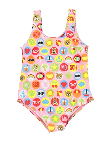 MOSCHINO BABY One-piece swimsuits Pink 64% Polyester, 16% Metallic fiber, 12% Polyamide, 8% Elastane
