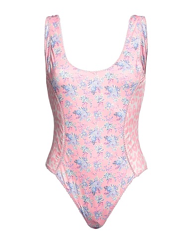LOVESHACKFANCY One-piece swimsuits Pink 87% Polyester, 13% Elastane