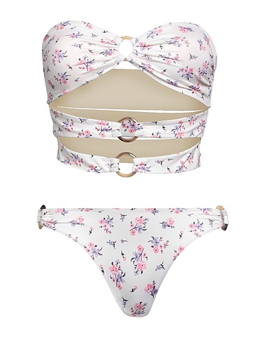 SUN SISTERS BEACHWEAR Bikini Cream 80% Polyester, 20% Elastane
