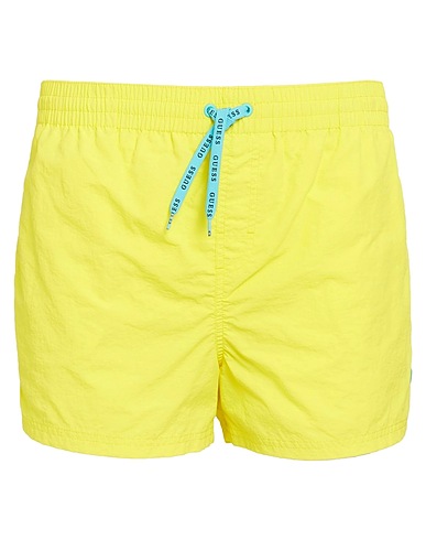 GUESS Swim shorts Yellow 100% Polyamide