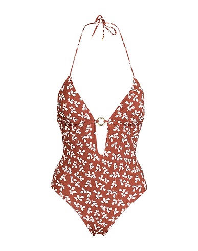 TORY BURCH One-piece swimsuits Brown 72% Nylon, 28% Lycra®
