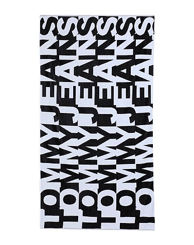 TOMMY JEANS Serviette de plage Noir 50% Coton biologique, 50% Coton