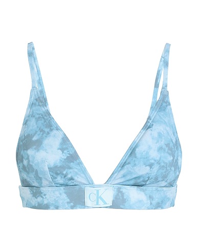 CALVIN KLEIN Bikini Sky blue 83% Polyamide, 17% Elastane