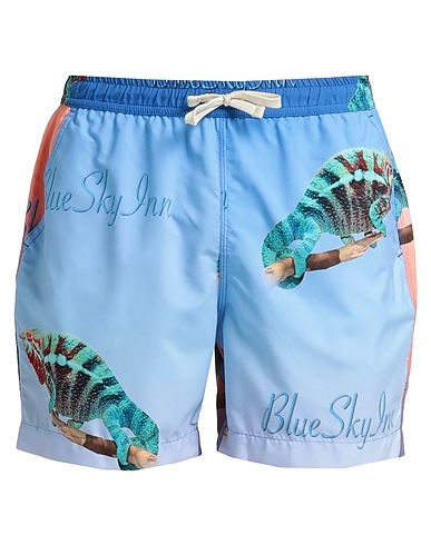 BLUE SKY INN Swim shorts Sky blue 100% Polyester