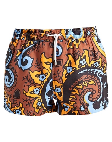 DUNHILL Swim shorts Brown 100% Polyester