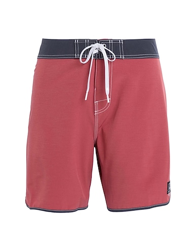 QUIKSILVER Swim shorts QS Boardshort Original Scallop 18
 Brick red 86% Polyester, 8% Elastane, 6% Organic cotton